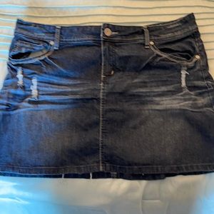 Junior Plus Size Jean Skirt